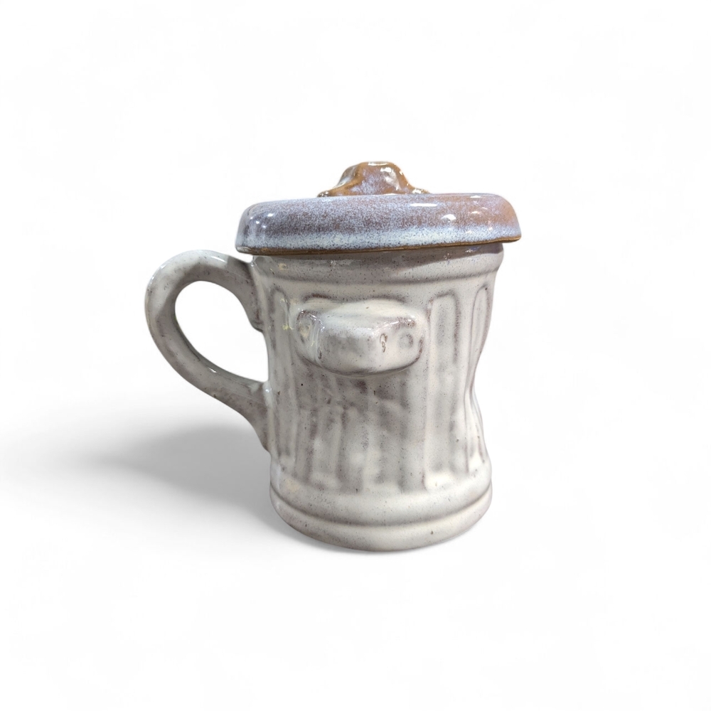 Vintage Trash Can Ceramic Mug